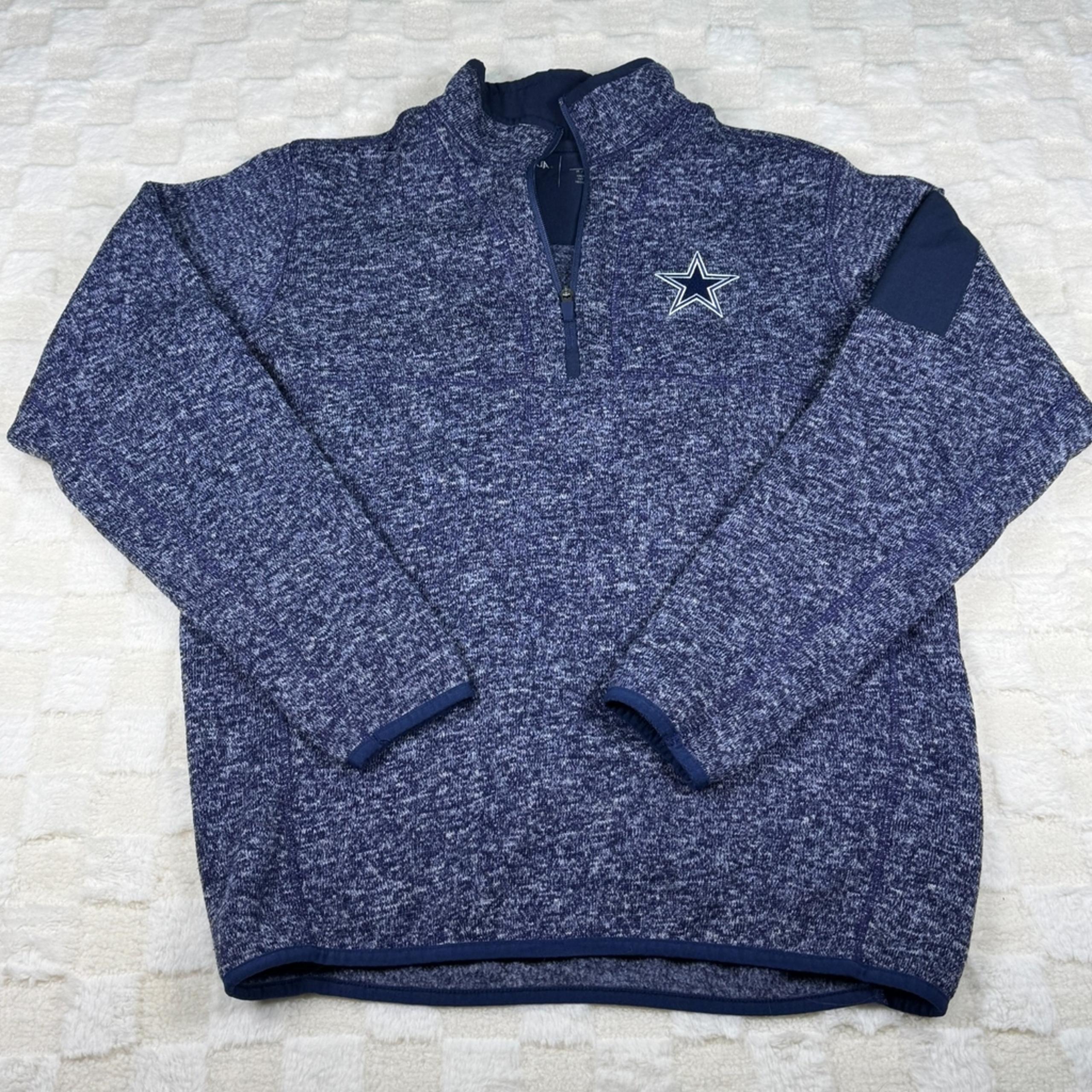 Antigua Dallas Cowboys Women's Pullover Sweater Jacket 1/4 Zip Medium