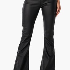 Edikted Faux Leather Flare Leg Pants