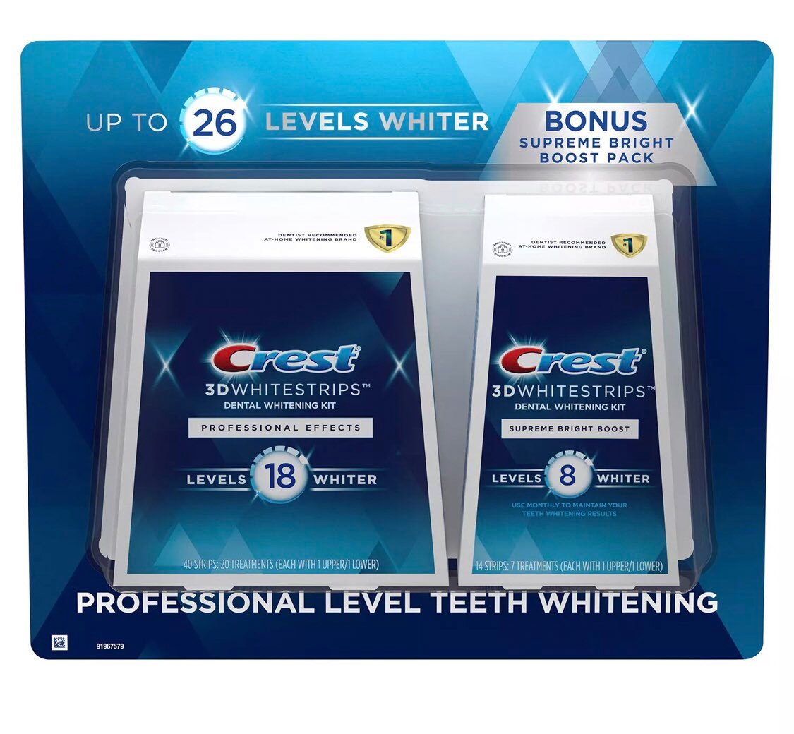 Crest 3D Whitestrips Professional Effects & Supreme Bright