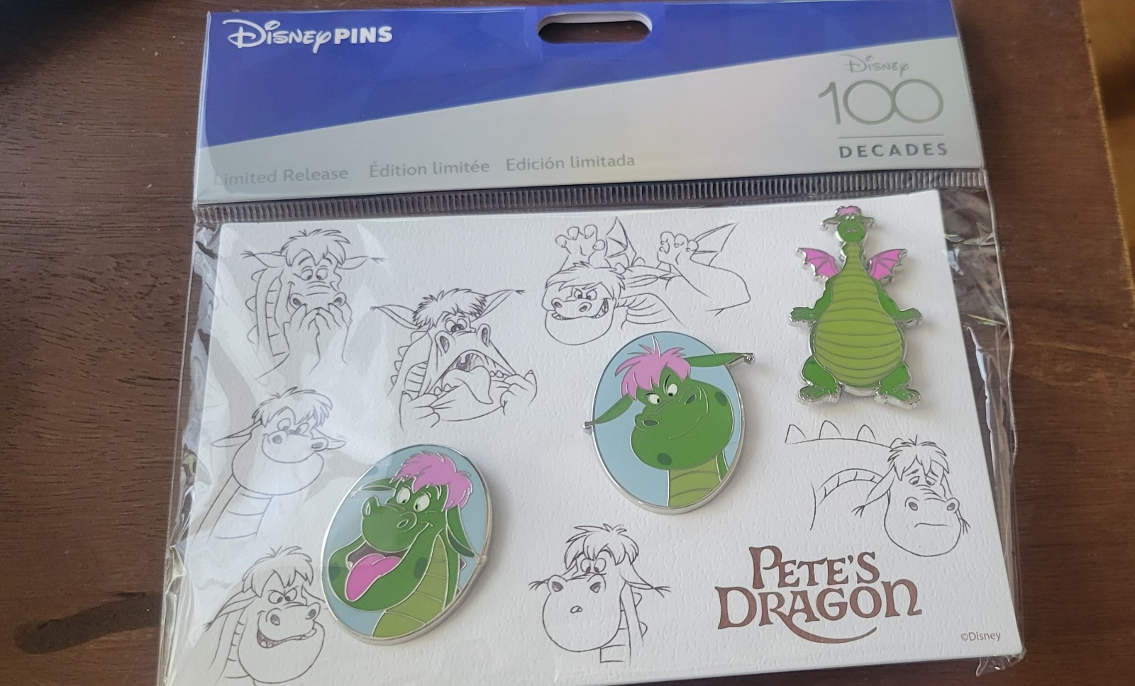 Disney Pins 100 Decades Pete's Dragon 3 Pin Set Limited Release - NEW