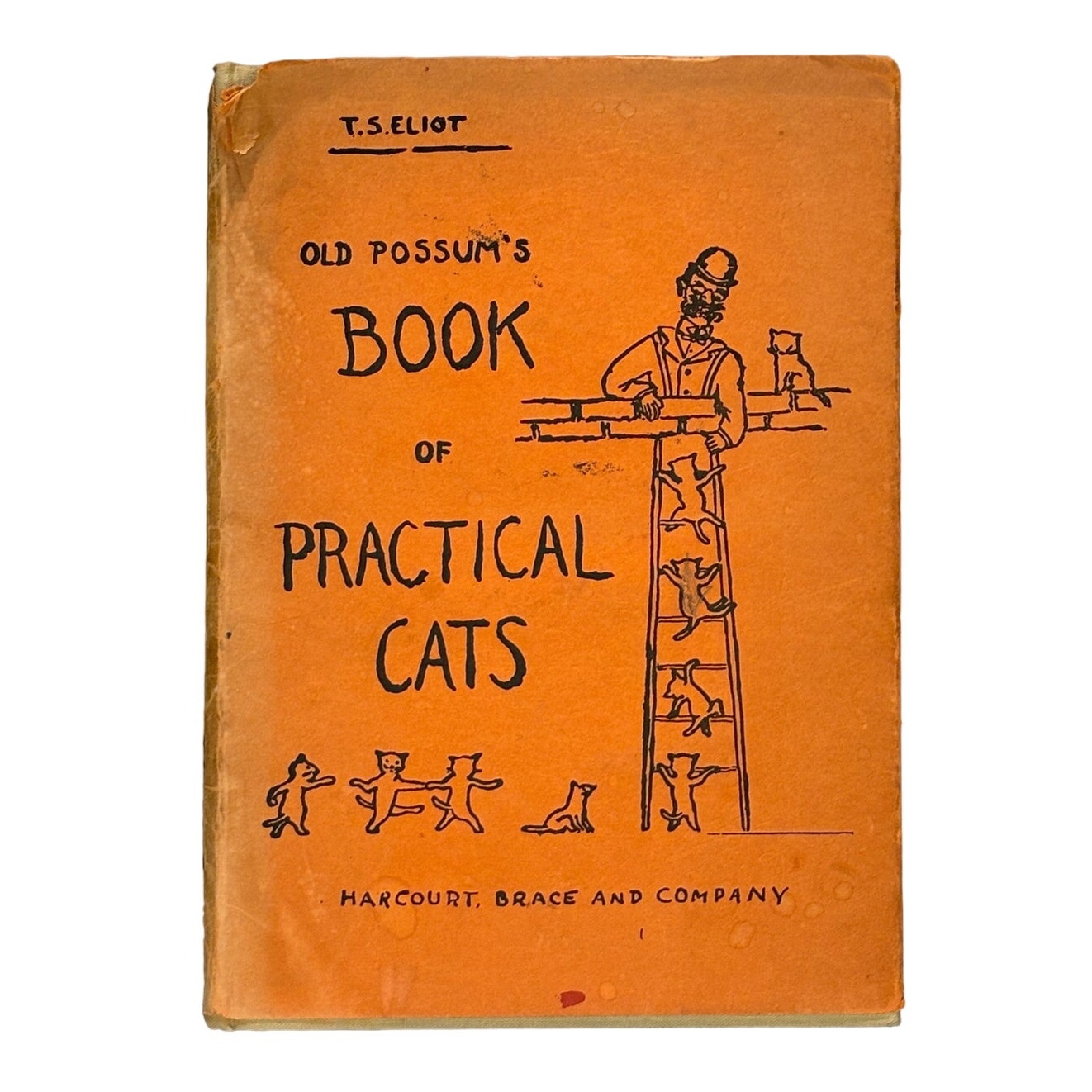 VTG 1939 (1947 Printing) Old Possum's Book of Practical Cats by T.S. Eliot Cats - detail