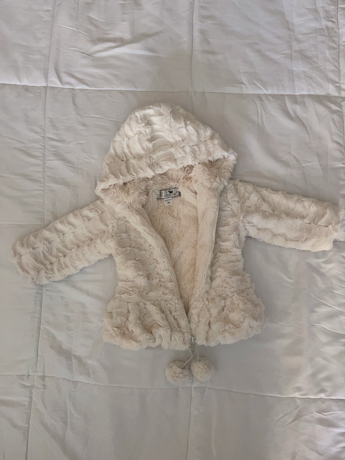 WIDGEON Hooded Faux Fur Coat (Size 18 Months)