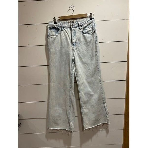 Free People Jeans Gold Coast High Rise Straight Flare Sz 30 EUC