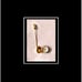 New Antique Very Pretty Blue Enamel Gold Stick Pin Locket Brooch