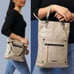 Sherpani Crossbody Bag Beige Rebel Foldover Tote Purse American Ethos Collection