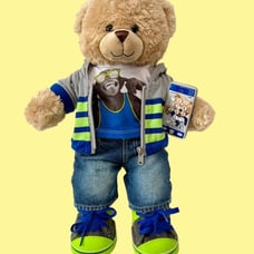 Build a Bear Workshop 6 Piece Boy Outfit: Jeans Shirt Jacket Shoes Cell Phone