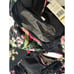 Carmen Marc Valvo NWT Ruffle Black Floral TIe Neck Halter One Piece Swim sz 14