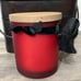 DW HOME BLOOD RED VELVET SCENTED JAR CANDLE WITH BLACK VELVET FLOWER