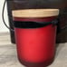 DW HOME BLOOD RED VELVET SCENTED JAR CANDLE WITH BLACK VELVET FLOWER