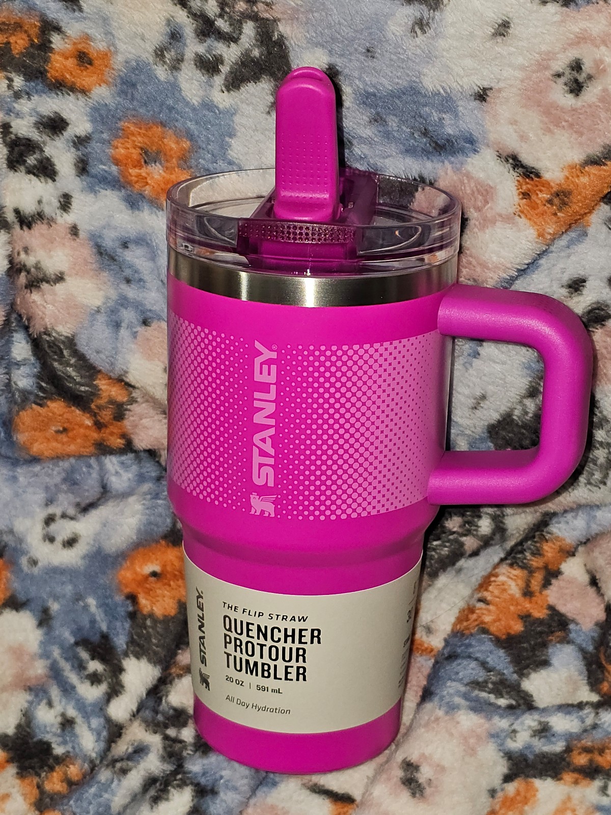 20oz Stanley Quencher ProTour Flip Straw Tumbler/Vivid Violet Fade