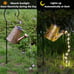 Solar Lights Outdoor Garden Decor, Large Hanging Waterproof Watering Can Landsca
