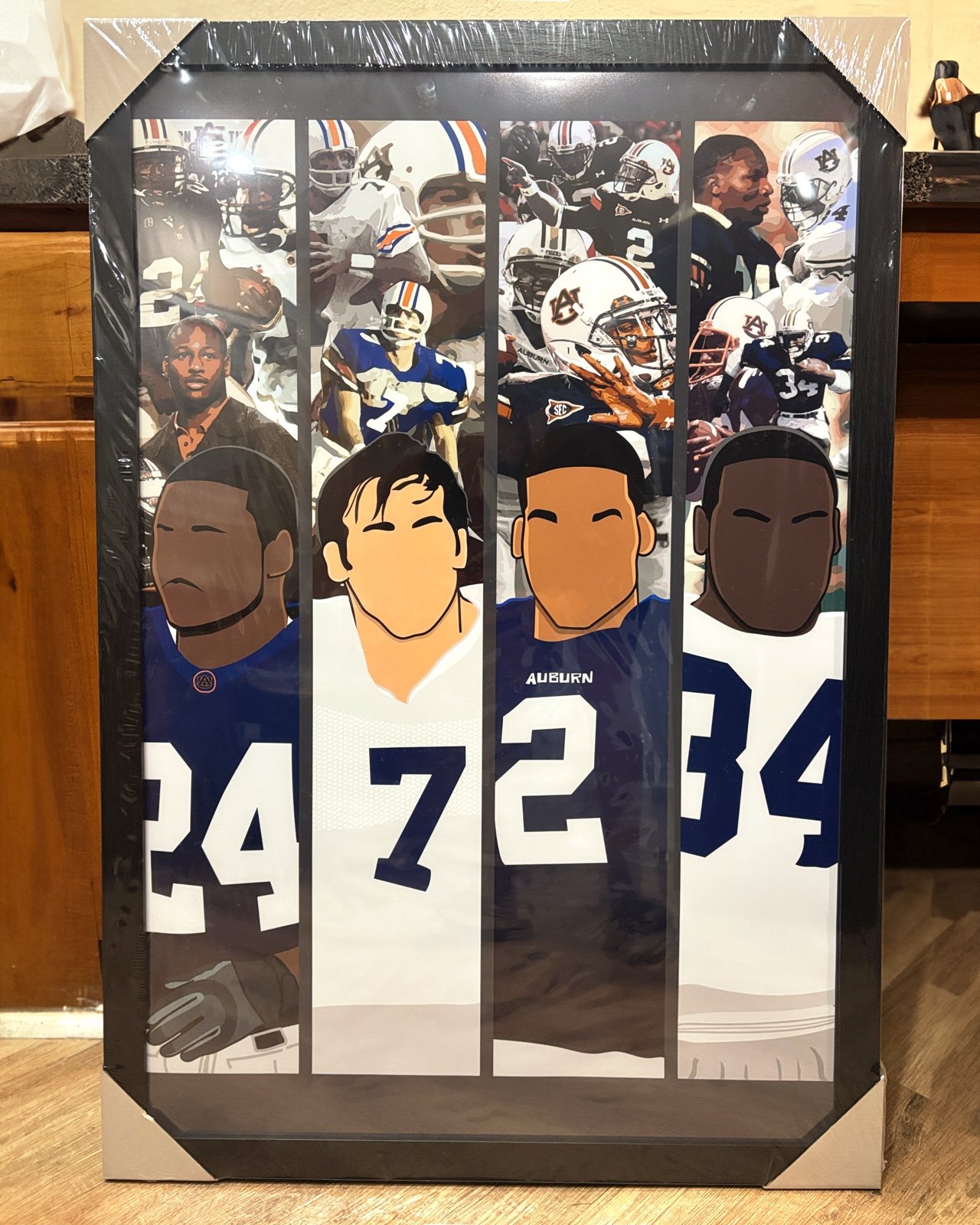 Auburn Football Legends Framed Art – 24"x36" Customizable Poster