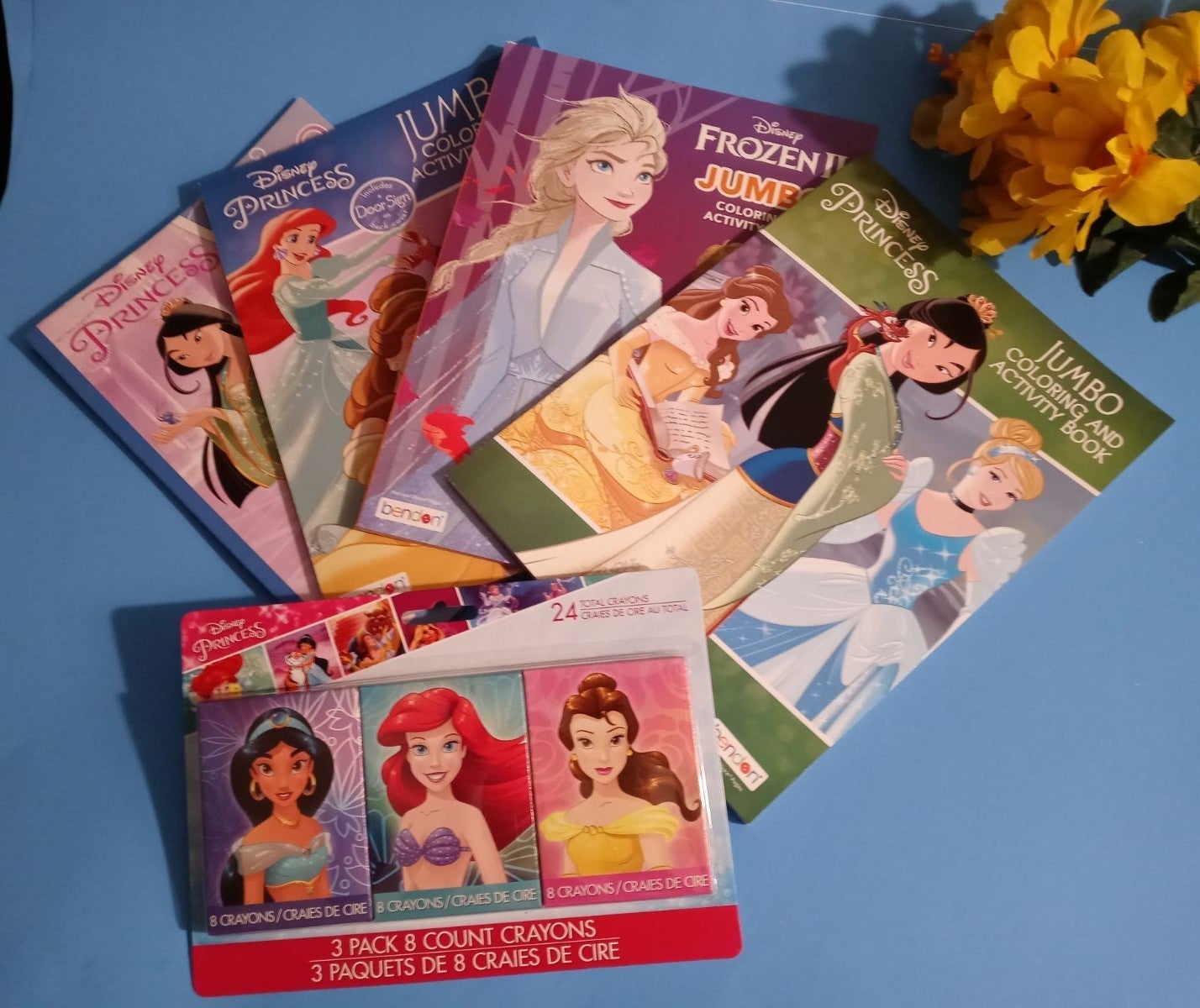 5PC Disney Princess 2 Coloring Book & Mo