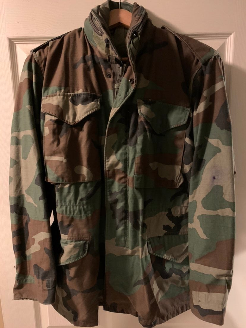Vintage Coat Cold Weather Field Camouflage Jacket M65 Camo 7080/8494