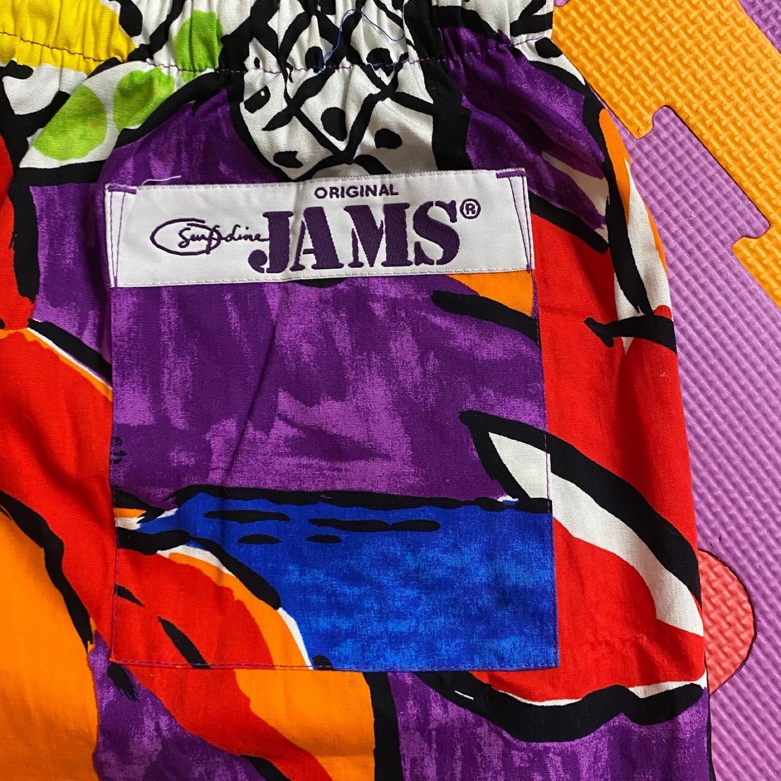 80s VINTAGE ORIGINAL JAMS WORLD SURFLINE SHORTS factory