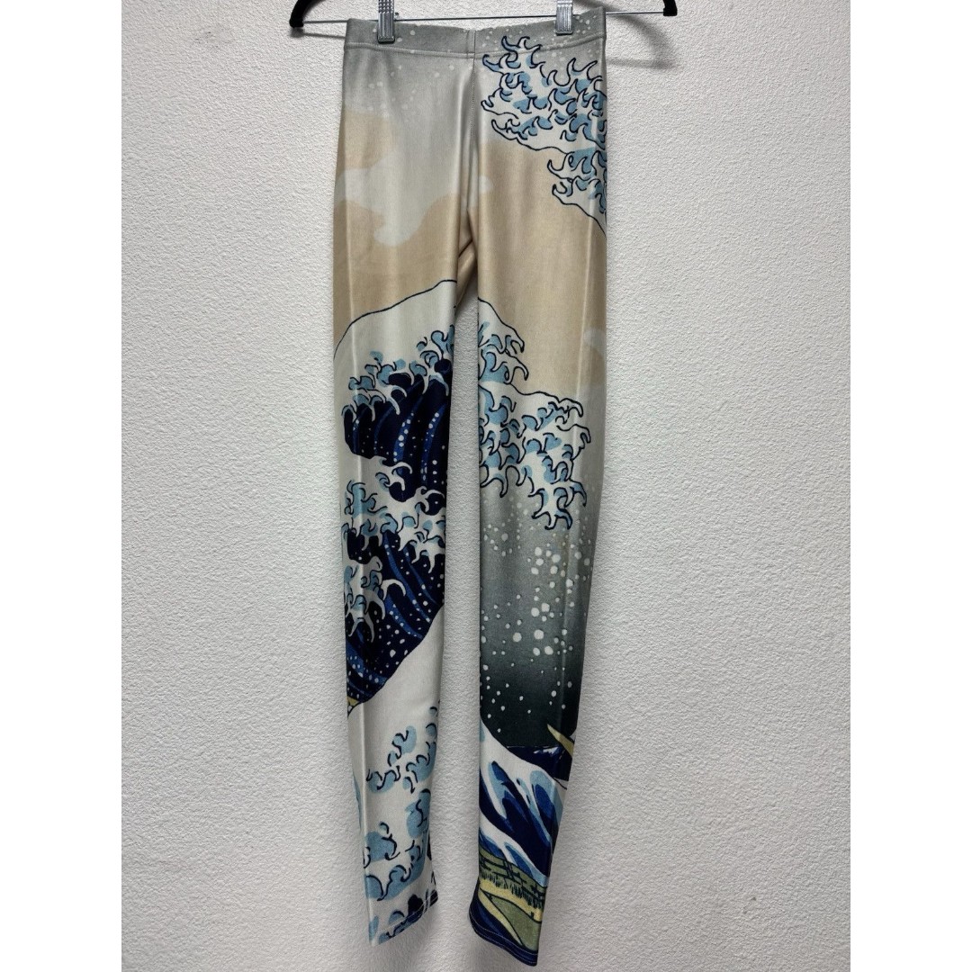 BLACKMILK Great Wave of Kanagawa by Hokusai Leggings XS XSmall