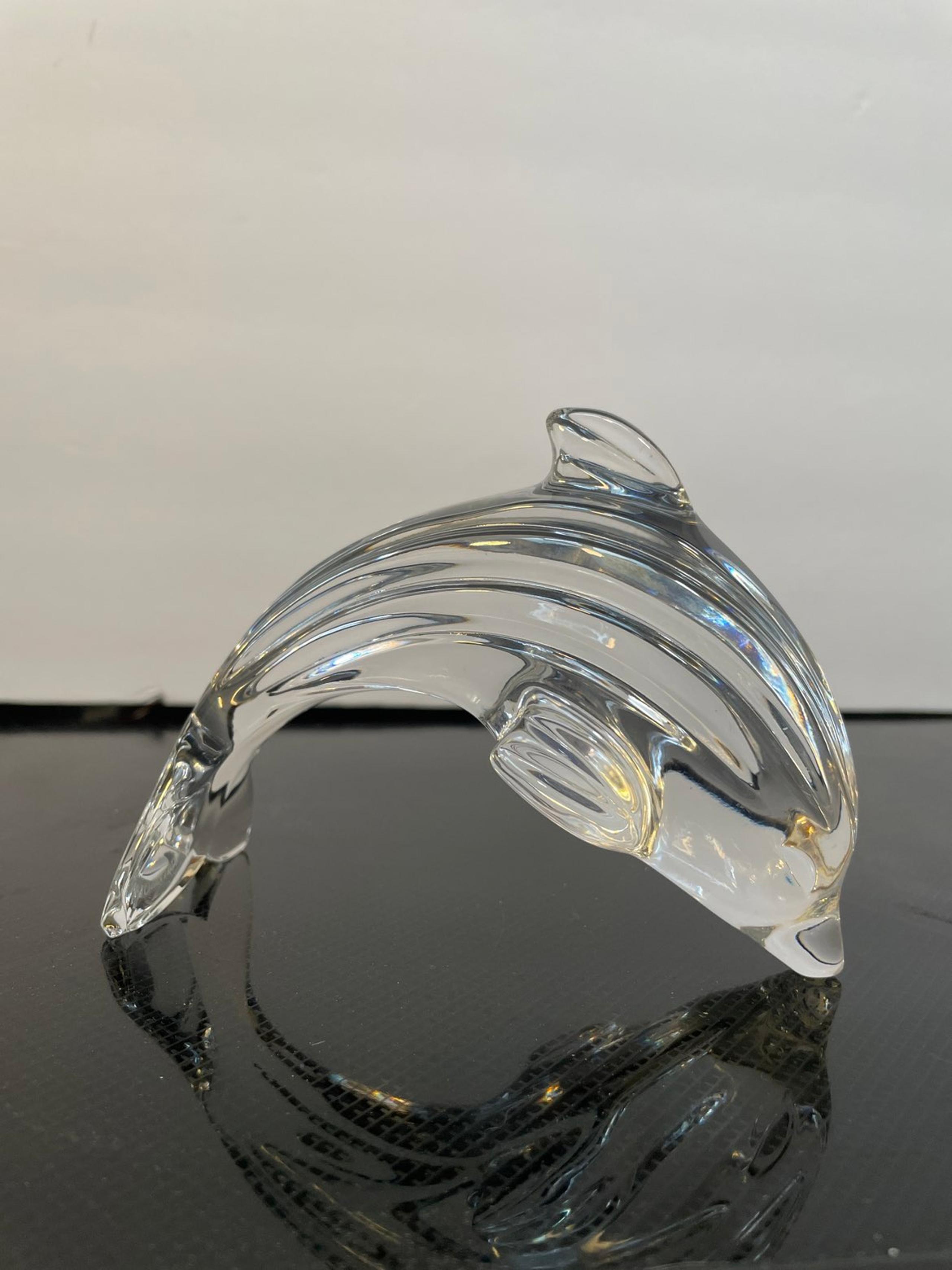 Waterford Crystal Dolphin Paperweight Figurine 4"