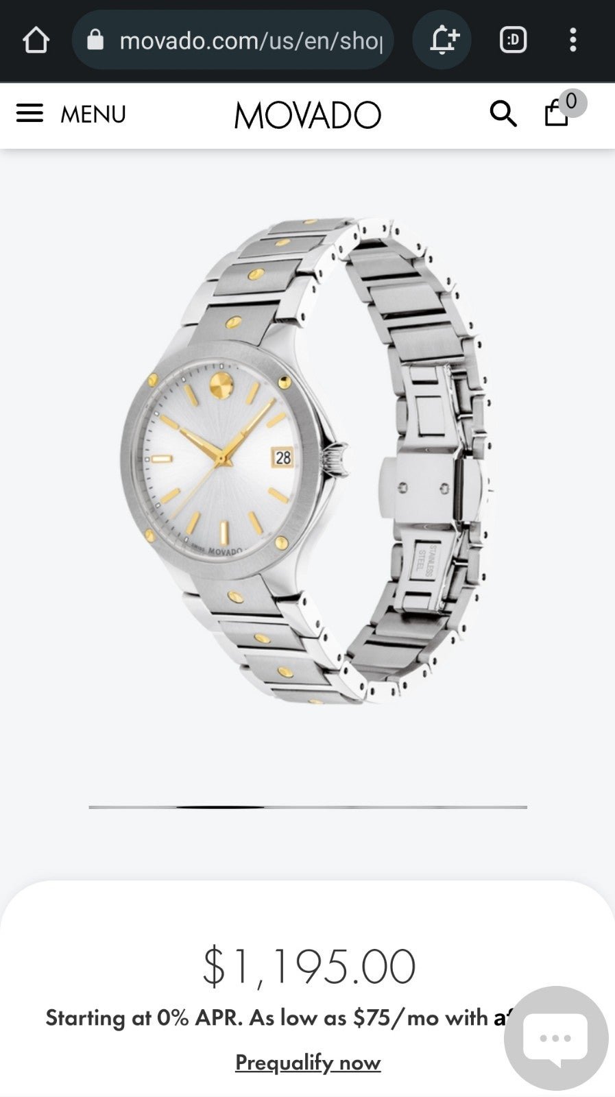 Movado Watch for women