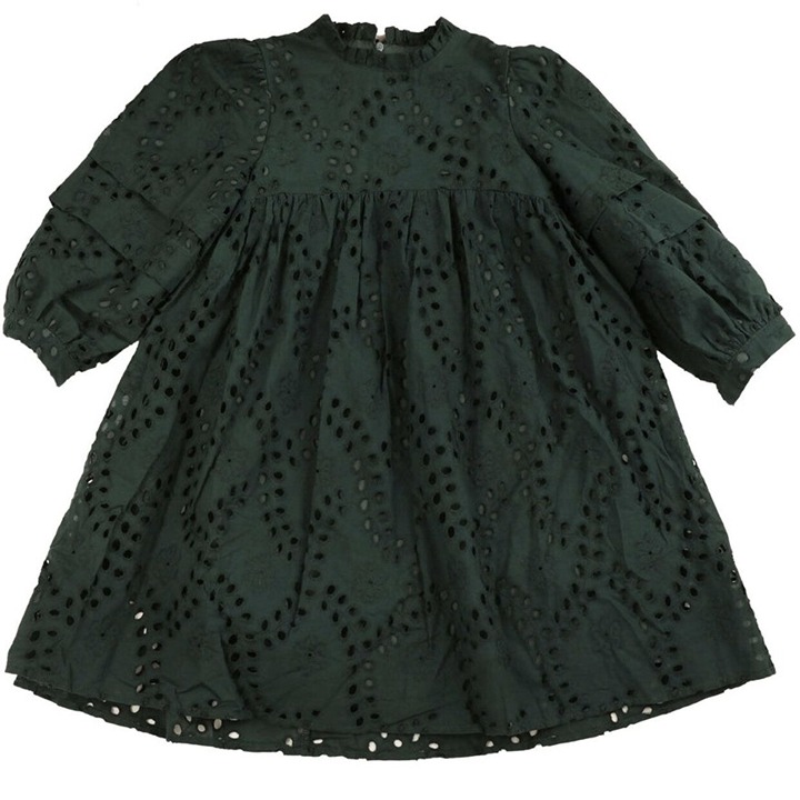 Belati Green Eyelet Dress