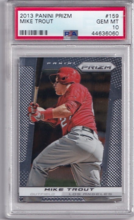 2013 panini prizm mike trout psa 10