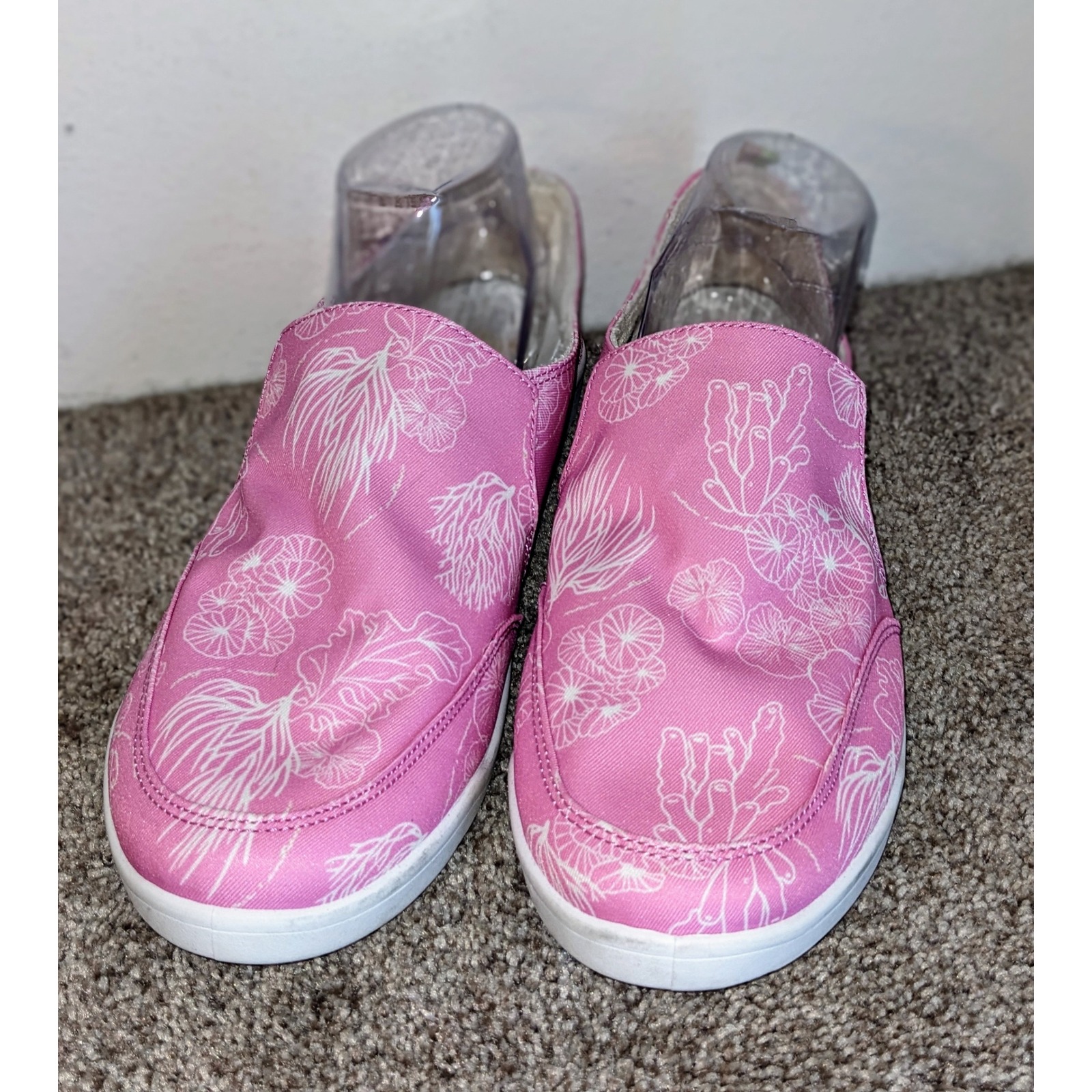Vionic Malibu Slip On Casual Comfort Shoes Pink Floral Size 11