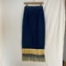 Vintage Apache Womens Blue White Ombre Fringe Denim Beaded Skirt Small