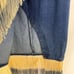 Vintage Apache Womens Blue White Ombre Fringe Denim Beaded Skirt Small