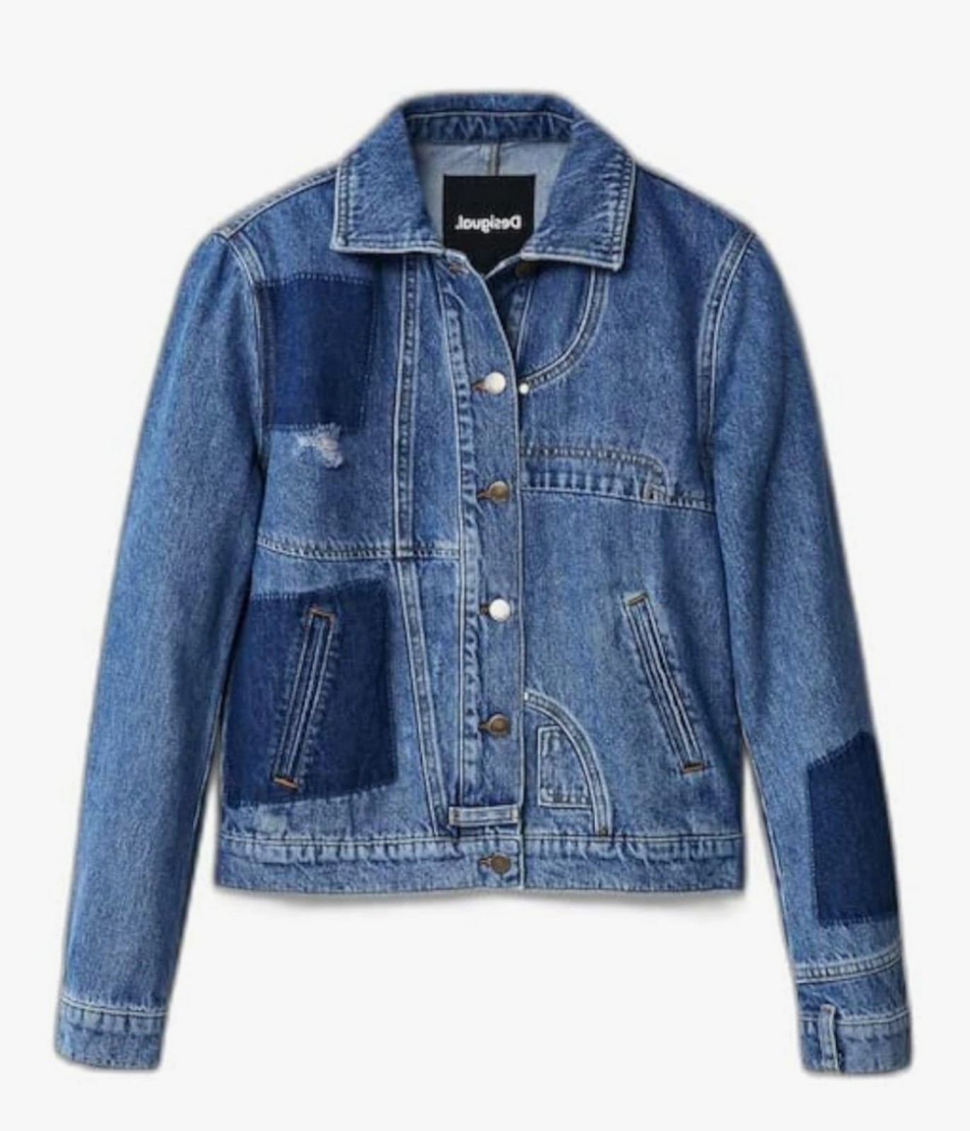 Desigual Patchwork Denim Jacket