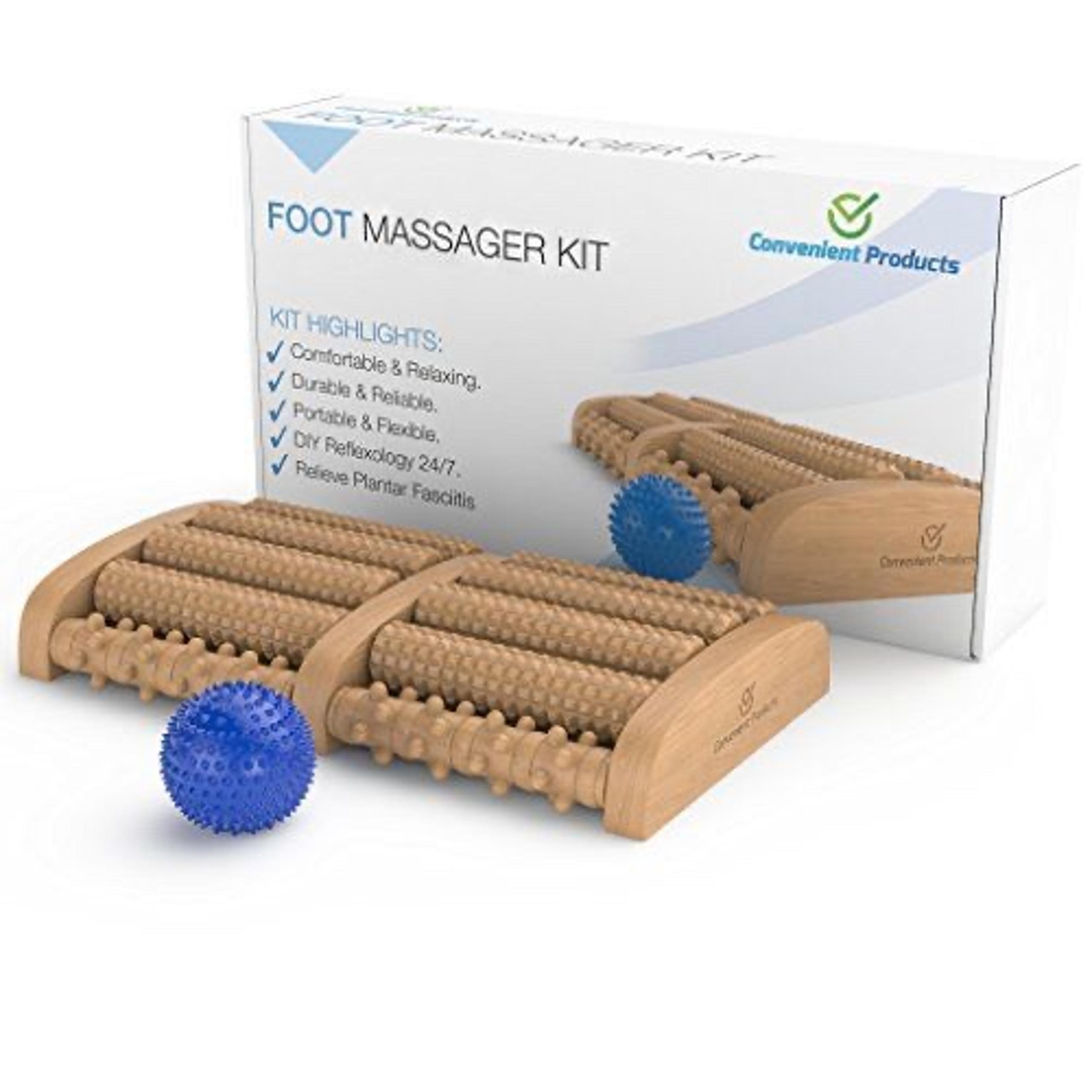 Wooden Ground Foot Massager Roller Accupressure