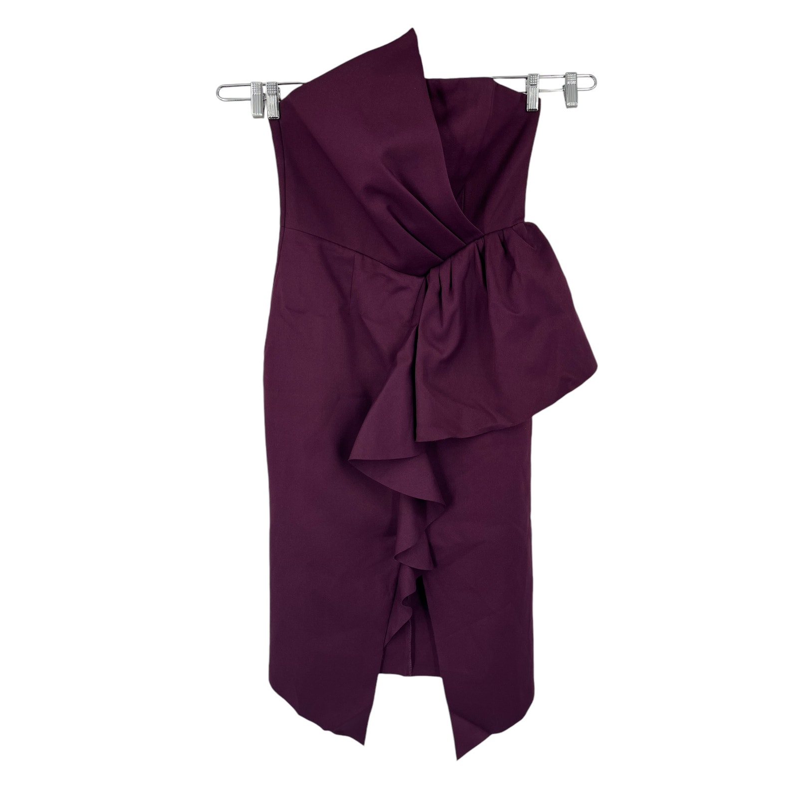 Elliatt dress Reception Cascade Ruffle strapless cocktail purple Large L NEW