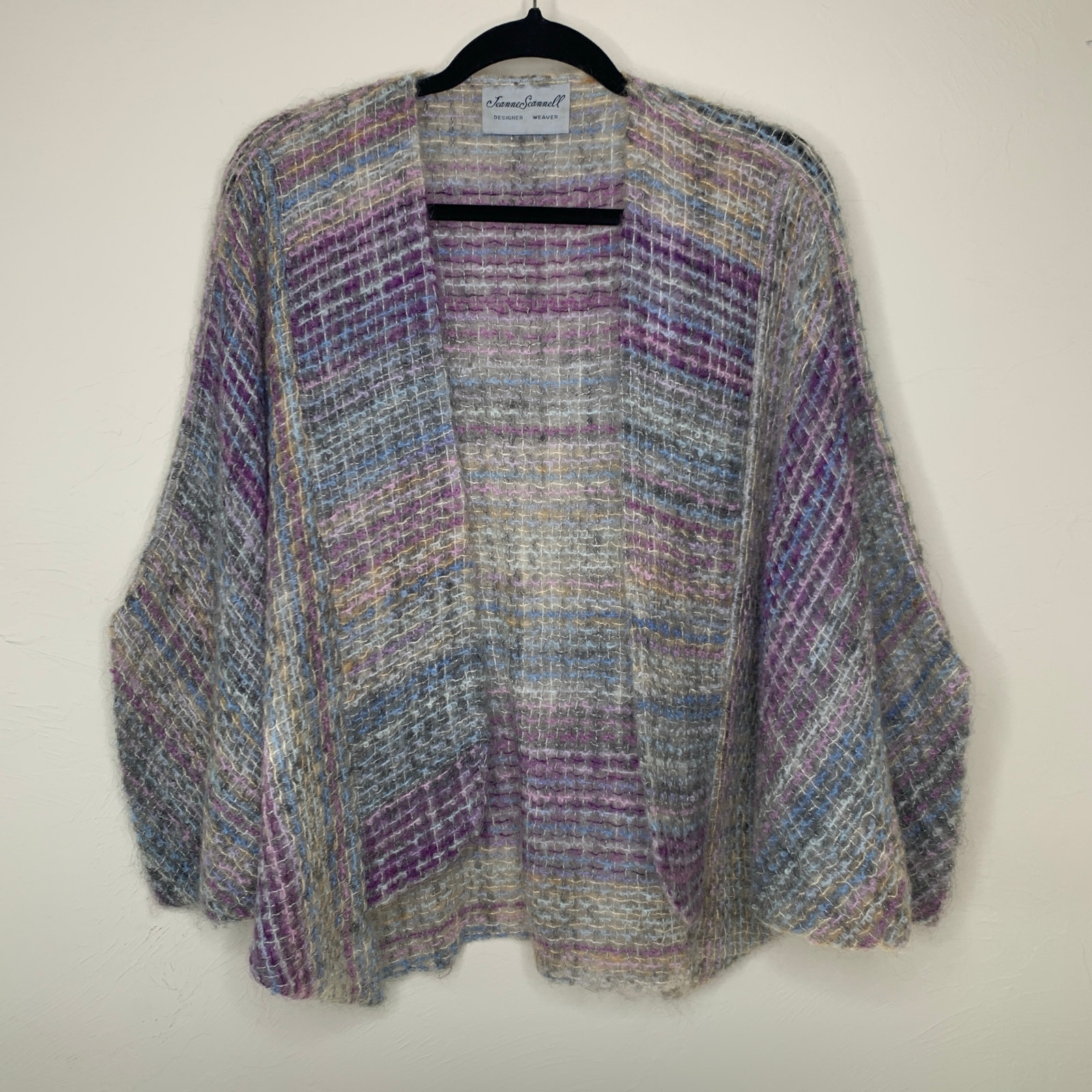 Jeanne Scannell Designer Weaver Loose Weave Batwing Shrug OSFM