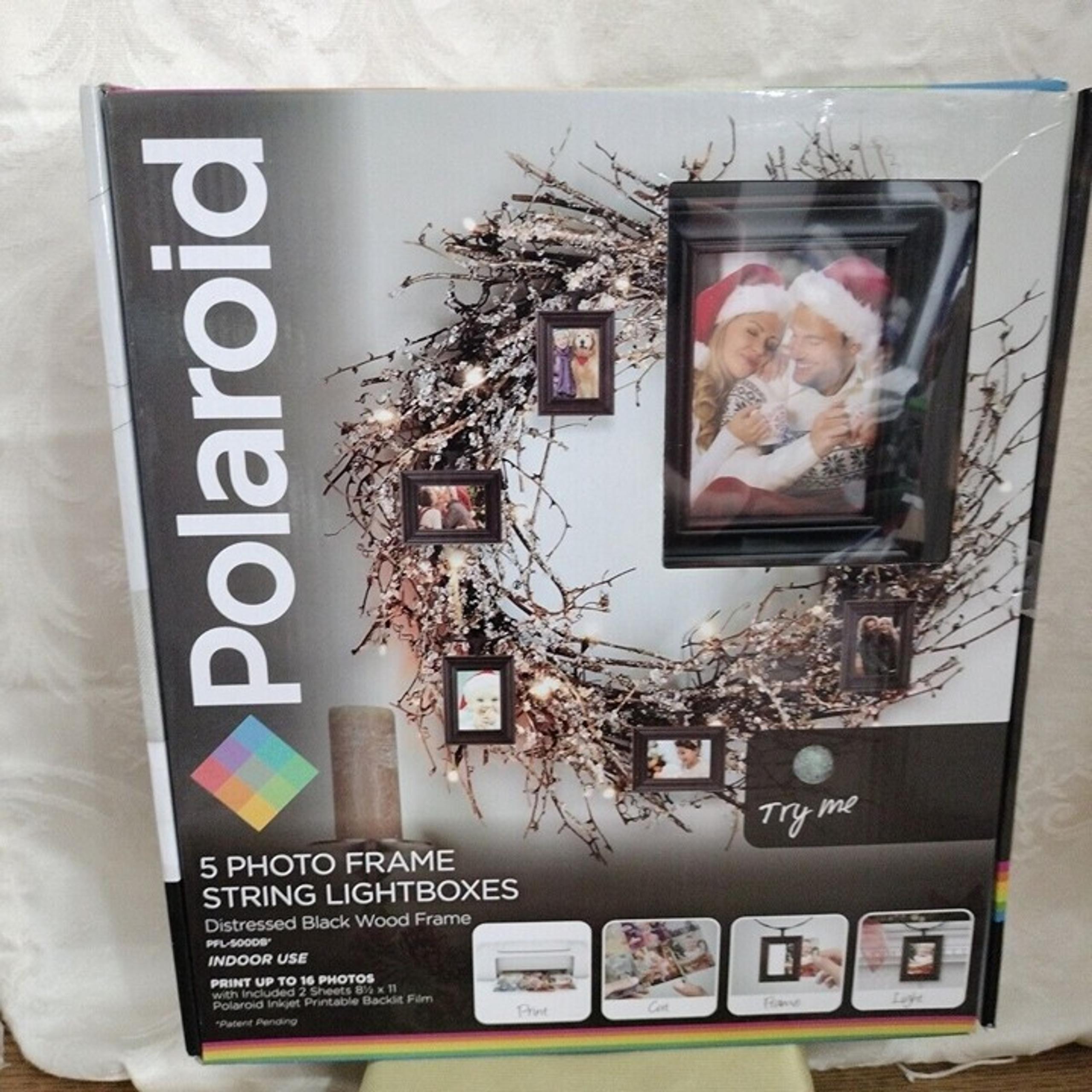 Polaroid 5 Frame String Light Box, Photo Frames PFL-500DB