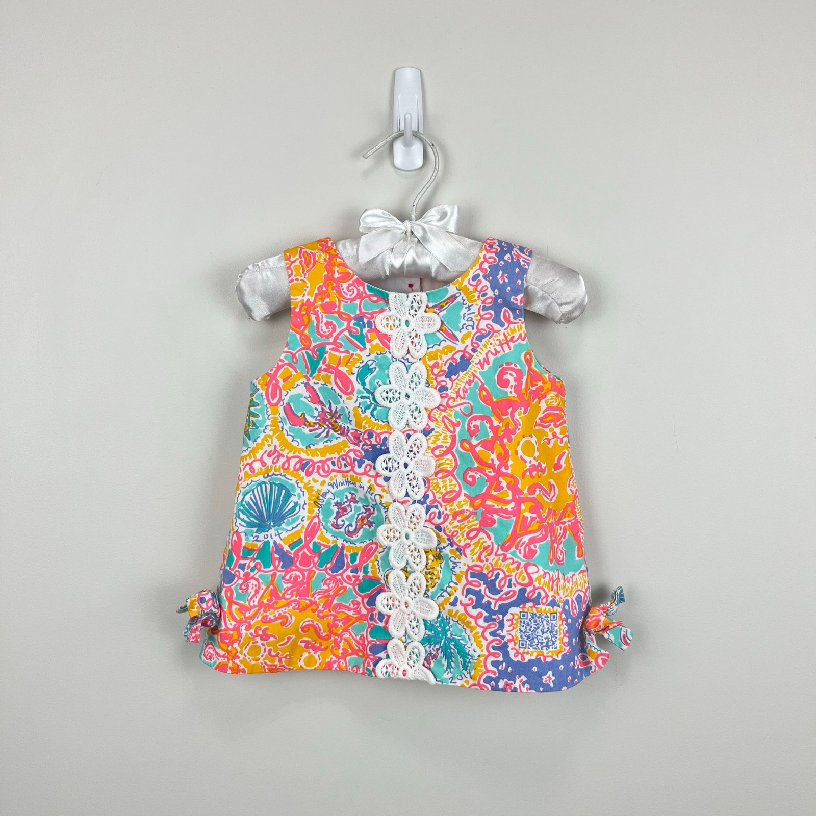 Lilly Pulitzer Girls Baby Shift Dress Light Iris Written in the Sun 3-6 Months