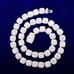 Baguette Cluster Tennis Chain - Silver