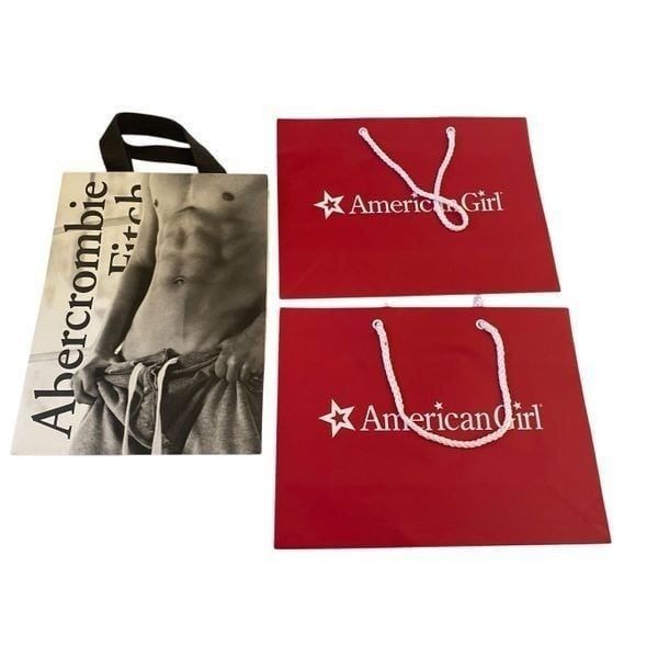 Lot Of 3 Shopping Bags American Girl Abercrombie Gift Designer