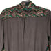 Alberto Makali geometric printed open front faux suede sweater cardigan USA Med