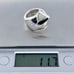 Vintage Sterling Silver Mother Of Pearl Onyx Inlay Cubic Zirconia Ring Size 8