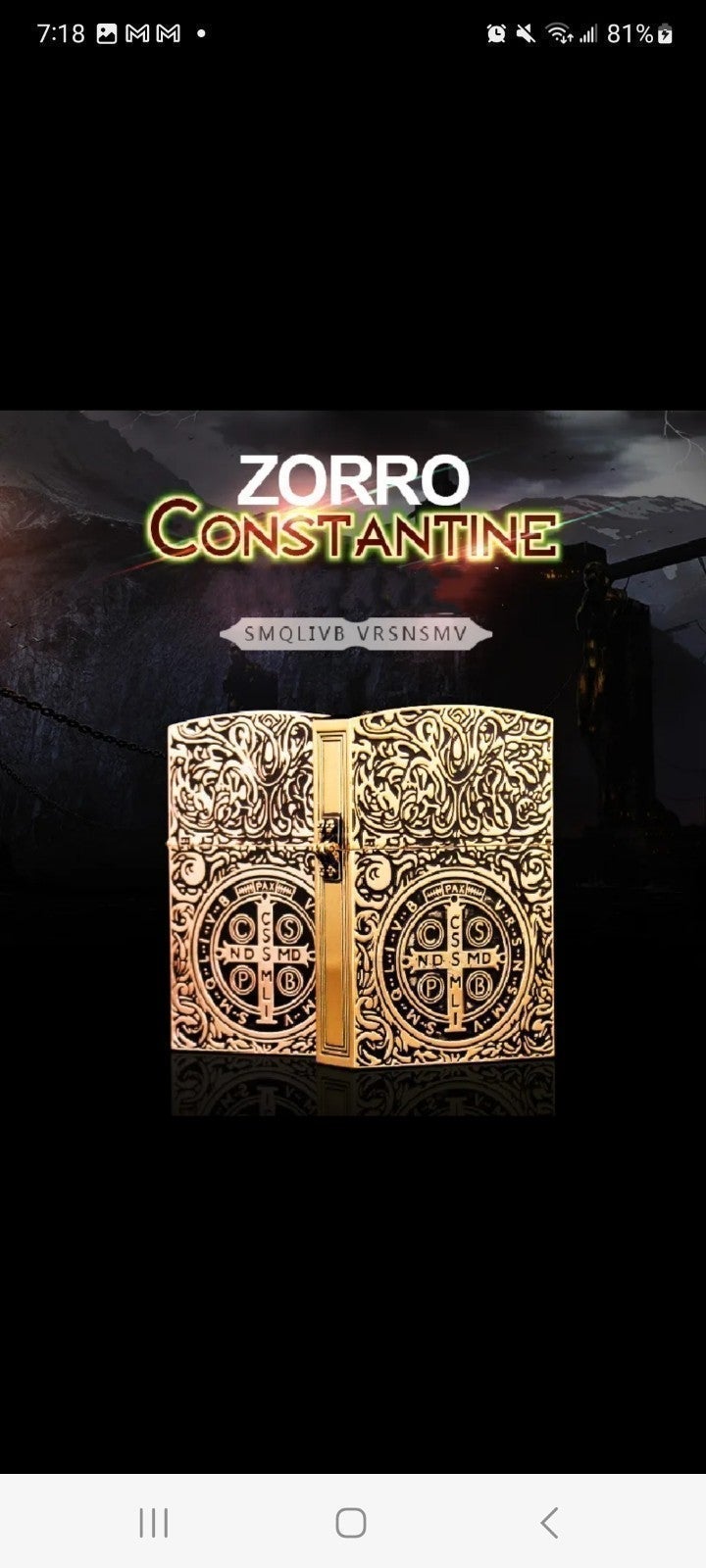 Limited Edition Movie Size Constantine Cigar Lighter Heavy Armor Lighter