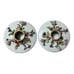 Capodimonte Italian Porcelain Candle Holders Applied Raised Flowers
