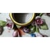 Capodimonte Italian Porcelain Candle Holders Applied Raised Flowers