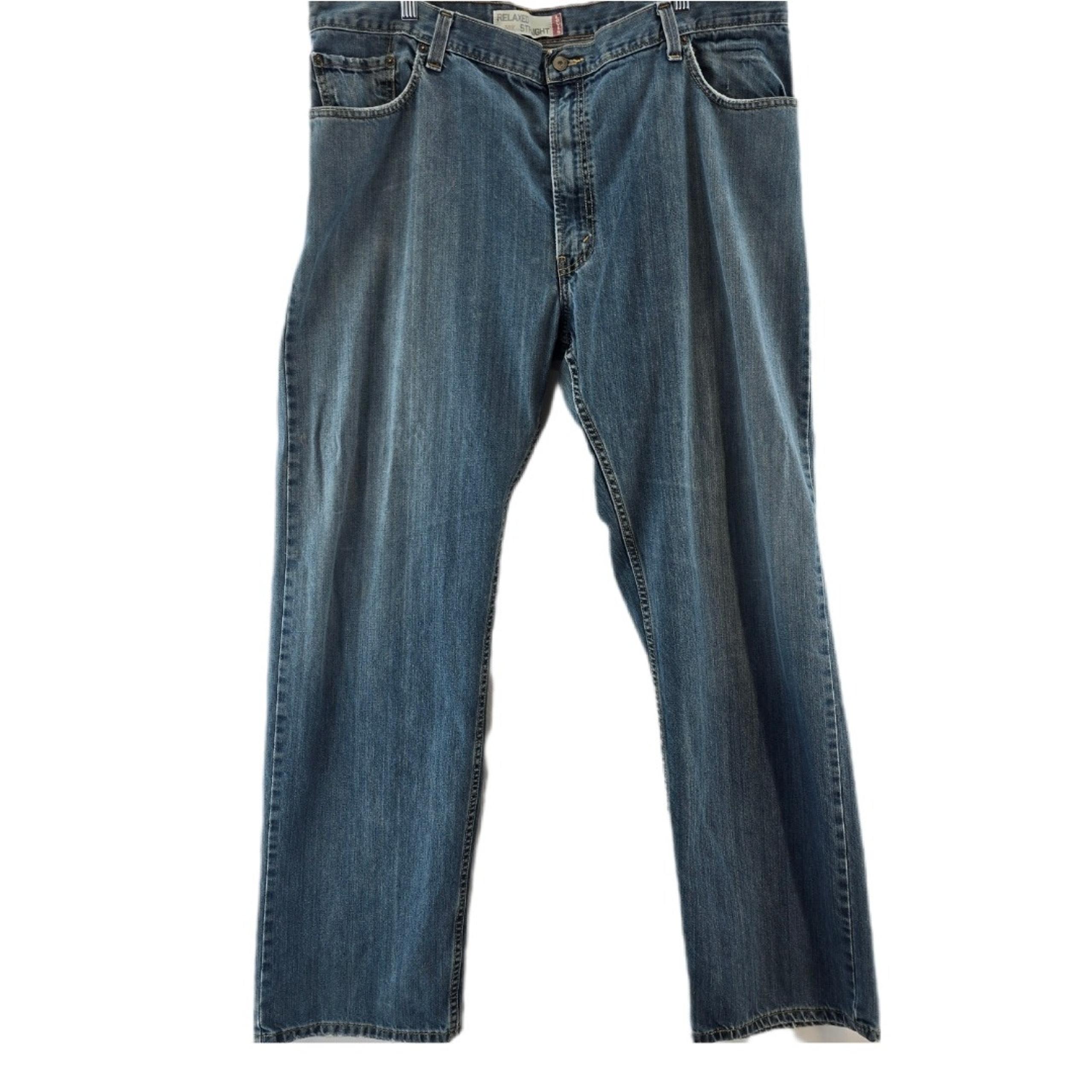 Levis 559 Relaxed Jeans Mens 44x34 Blue Straight Fit Denim Pants Baggy Classic