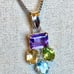 Sterling Silver Multi Gemstone Necklace