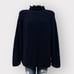 VTG Mock Neck Plush Sweater Womens Chunky Knit sz XL Roll Cuff Comfortable Cozy