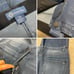 Democracy Ab Solution Skyrise Wide Leg Fray Jean womens sz 14 dark wash stretch