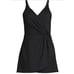 Lands Ends Women's Plus Size Long Chlorine Resistant Tulip Wrap Swim Dress