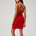 AMANDA UPRICHARD Jasalina Mini Dress in Mcintosh Red Size S