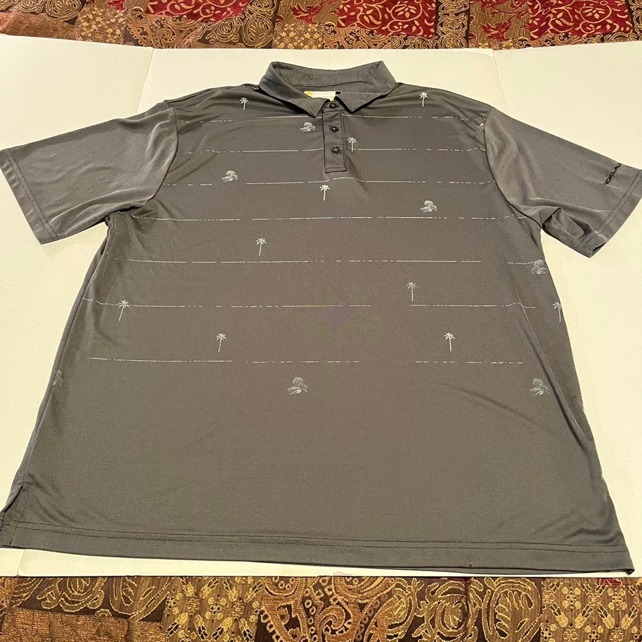 Nicklaus Polo golf Shirt men's grey Hawaiian themed XXL