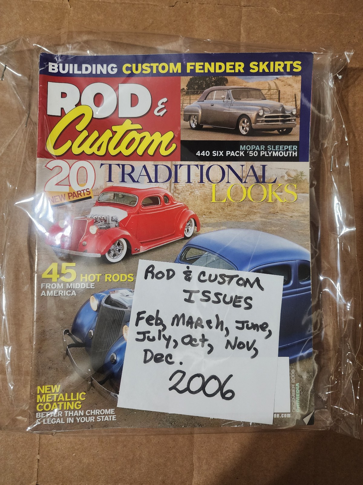 Vintage Rod & Custom Magazine Lot Of 7 - 2006 Car Collector Enthusiast