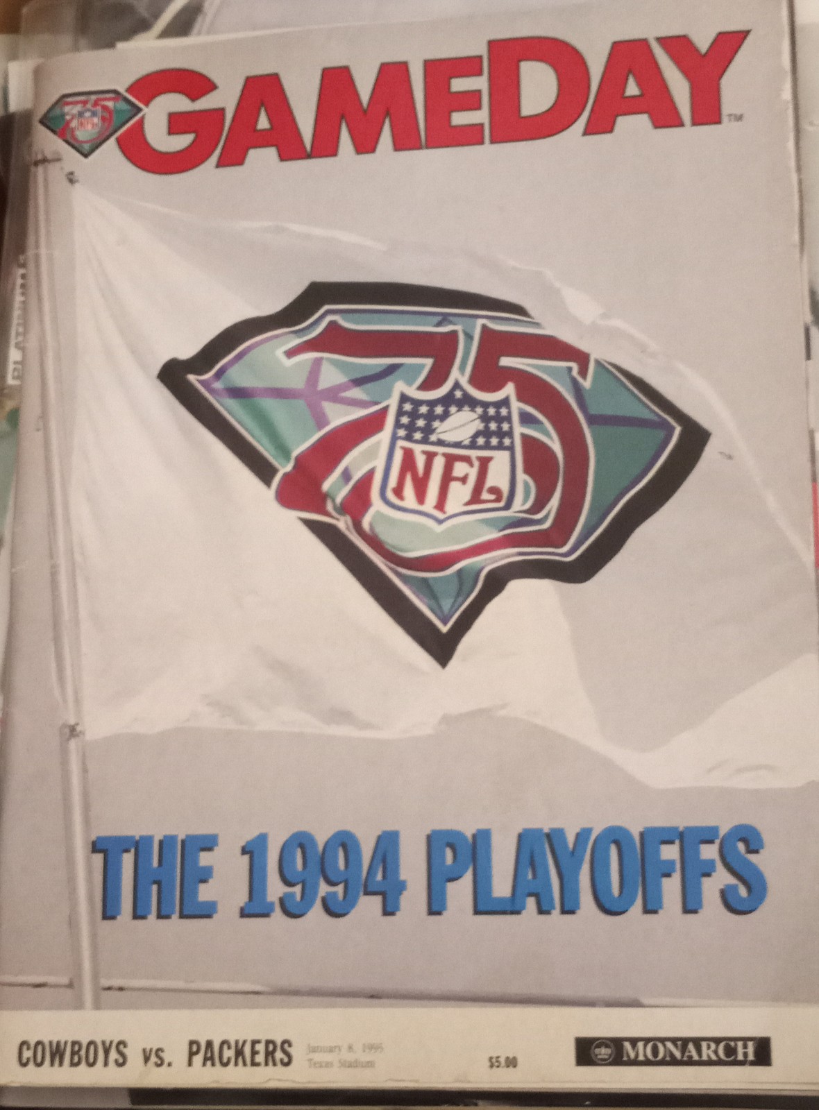 1994 PLAYOFFS GAMEDAY PROFRAM - COWBOYS VS. PACKERS!!! JAN. 8, 1995 @ TEXAS STAD