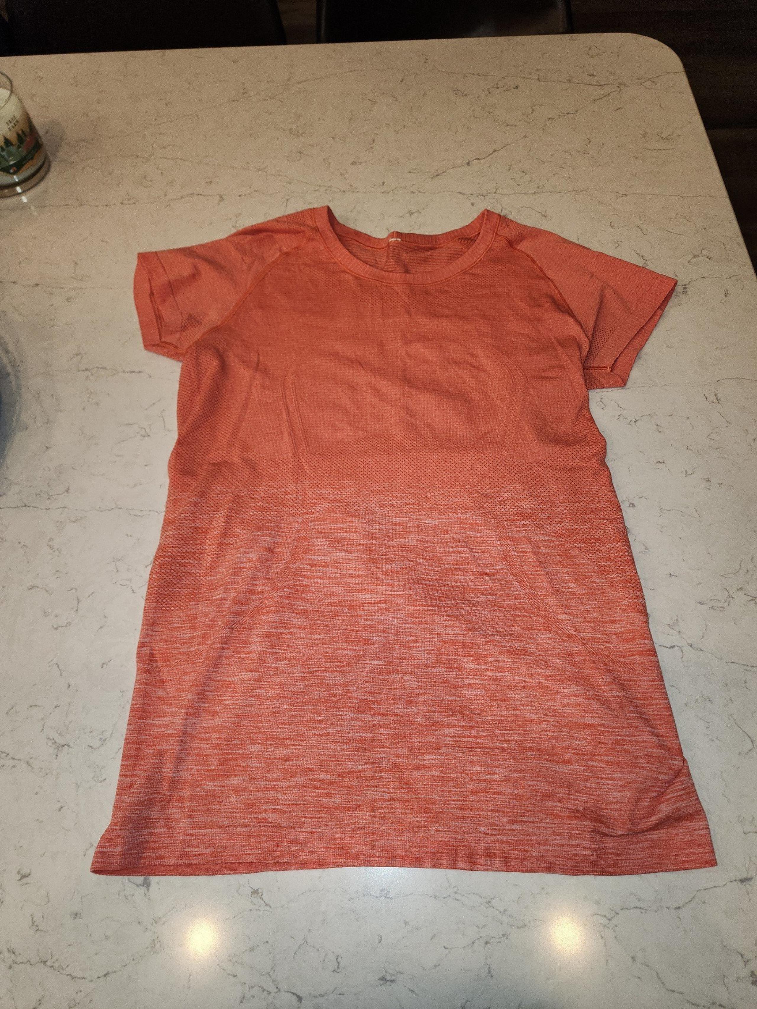 Lululemon Swiftly Tech Top Shirt Peach Orange 10